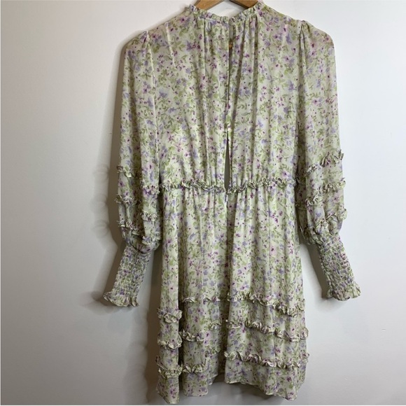 Floral Print Long Sleeve Dress - Picture 6 of 8